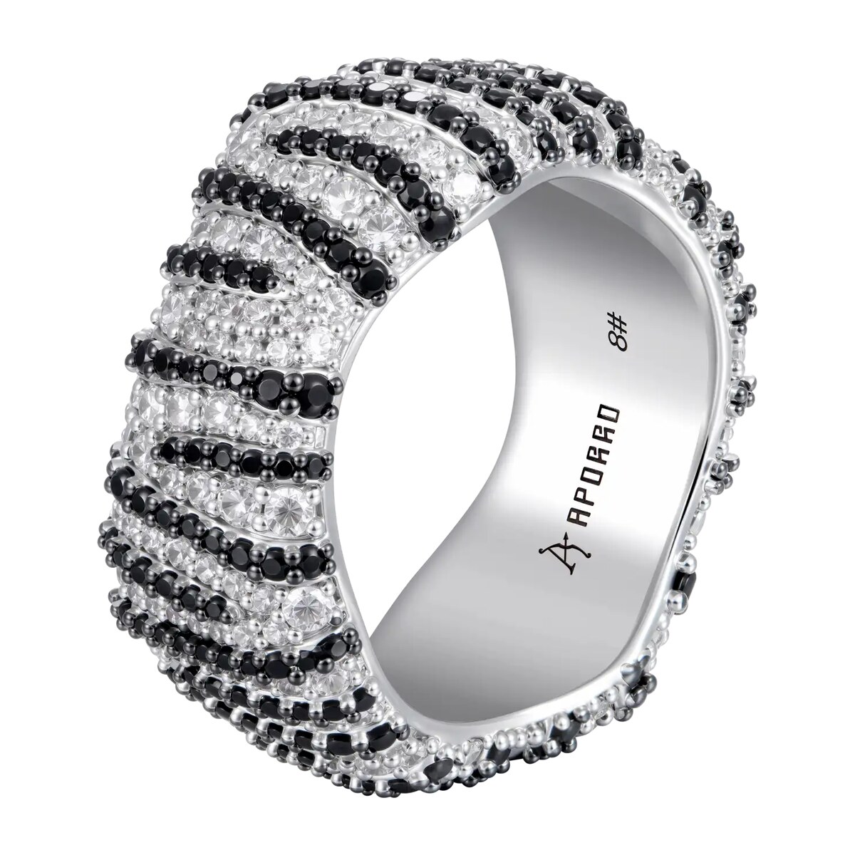 Black & White Striped Ring